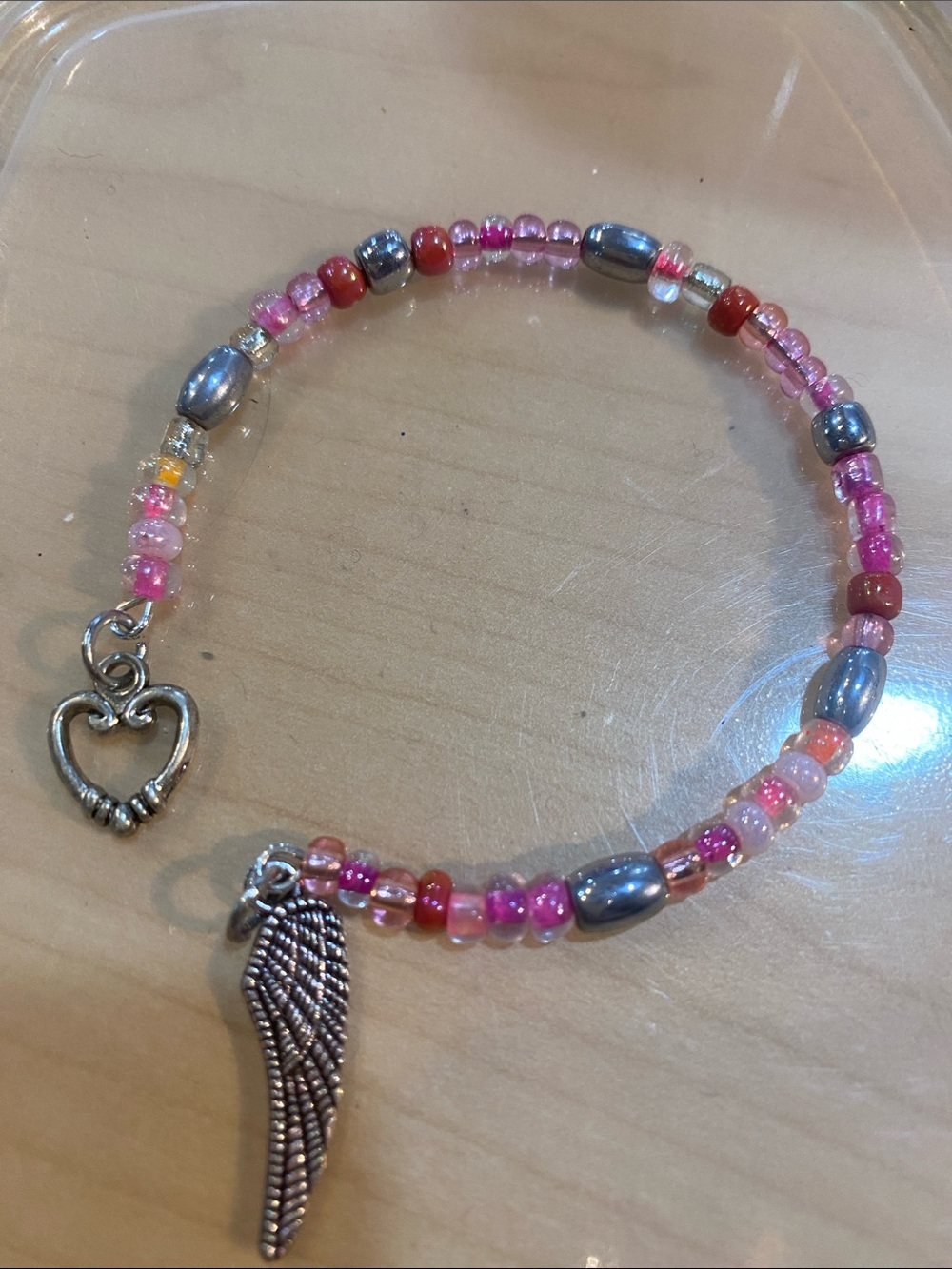Memory Bead Bracelet with Charms